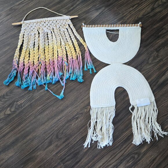 70's/Boho/Hippie Chic Set of Two Macrame Wall Hangings - Picture 2 of 5